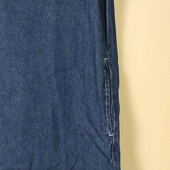 J. McLaughlin Collared Button Front Frayed Hem Denim Dress - Picture 4 of 14